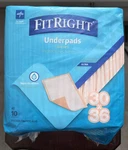New & Sealed Medline Fitright Ultra Underpads, 30 X 36, 10 Count. Fixed Price $14.97.