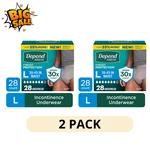 Pack Depend Fresh Protection Men Incontinence Underwear L 28 Count Maximum. Fixed Price $49.99.