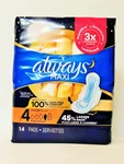 Always Maxi Size Overnight Up To 100% Leak Free Comfort (1 Pack 14 Pads). Fixed Price $11.99.