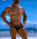 New Men's Sexy Black Scroll Top Low Rise Swim Bikini Brief W/enhanced Pouch- Gay. Fixed Price $23.99.