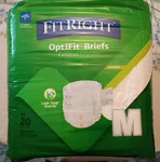 New Unopened Medline Fitright Optifit Extra Briefs, Medium, 20 Quantity. Fixed Price $11.00.