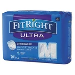 Medline Fitright Ultra Protective Underwear, Med, 28-40" Waist, 20/PK, Pack/ct. Fixed Price $82.94.