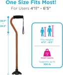 4 Footed Cane With Offset Handle By Nova, From 28.5 To 39.5 300LB Cap. Fixed Price $40.45.