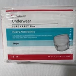 Cardinal Health Sure Care Plus Underwear Large Heavy Absorbency 18 Pack New. Fixed Price $10.00.