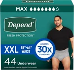 Depend Fresh Protection Men Incontinence Underwear Max Absorbency Xxl 44CT. Fixed Price $57.72.