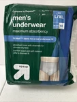 Up & Men Disposable Underwear Size L/xl Maximum Absorbency, 18 Count- New. Fixed Price $13.60.