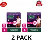 Depend Night Defense Incontinence Underwear For Women, Adult Diapers, L, 44COUNT. Fixed Price $45.99.