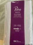 Poise Incontinence Pads Moderate Absorbency - Long, 54 Pieces Pack Of 2 Cart. Fixed Price $26.99.
