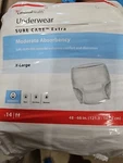 Covidien Disposable Underwear X-large Moderate 14 Ct. Fixed Price $5.60.