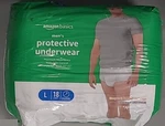 Men's Size Large Protective Underwear 18 Count Maximum Absorbency Amazon Basics. Fixed Price $15.70.
