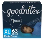 Goodnites 81039256 Boys' Nighttime Bedwetting Underwear, Xl, 63 Count. Fixed Price $12.37.