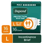 Depend Protection With Tabs Incontinence Underwear, Adult Diapers, Unisex. Fixed Price $34.54.