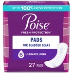 Poise Incontinence Pads For Women, Ultimate Absorbency, Long, 27 Ct. Fixed Price $28.36.