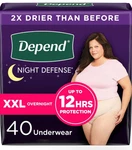 Depend Defense Adult Incontinence Underwear, Women Overnight, Xxl, 40 Ct. Fixed Price $23.99.