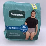 Depend Fresh Protection Adult Incontinence Underwear Men Disposable 15 Xl. Fixed Price $16.99.