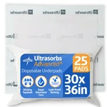 Ultrasorbs Bed Pads Disposable Adult, Advanced+ Premium Thick, 30X36, 25. Fixed Price $55.44.