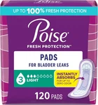 Poise Incontinence & Postpartum Pads, 3 Drop Regular, White. Fixed Price $37.86.