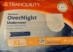 Tranquility Disposable Underwear X-large 14 Count Premium Overnight New Sealed. Fixed Price $24.95.