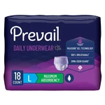 Prevail For Women Daily Disposable Underwear Female Large Maximum 18 Ct. Fixed Price $18.41.