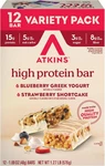 Atkins Blueberry Greek Yogurt & Strawberry Shortcake High Protein Bar, Fibe. Fixed Price $38.61.