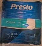 Presto Moderate Brief Breathable Medium 58" 64" 15 Pieces Xl. Fixed Price $9.80.