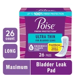 Poise Ultra Thin Incontinence Pads, 6 Drop Ultimate Absorbency, Long Length. Fixed Price $23.91.