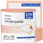 100 Count Disposable Underpads 30"X36" Heavy Absorbency Bed. Fixed Price $80.99.