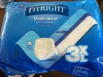 Medline Fitright Disposable Underwear Ultra Absorbency 3XL 75 - 94 Inches 20 Ct. Fixed Price $20.00.
