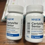 Major Certavite Senior Vitamins 60 Tablets Theragran-m (1-2027) Pack. Fixed Price $14.75.