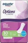 Equate Options Liners Light Bladder Leakage Protection, Regular Length Women's. Fixed Price $41.99.