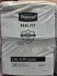 Depend Real-fit Maximum Incontinence Pants L-xl Gray Disposable (52 Count). Fixed Price $30.00.