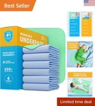 Rapid Dry Reusable Incontinence Pads - Pack Of 6, Ideal For Home & Travel 30X34. Fixed Price $57.94.