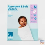 Disposable Diapers - Newborn Size 162CT Up&up : Absorption Channels. Fixed Price $30.86.