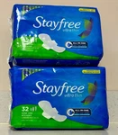 (2)STAYFREE Ultra Thin Long Super Pads With Wings 32 Count Multi-fluid Protec. Fixed Price $64.97.