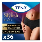 Tena Stylish Black Underwear For Women, Maximum S/m, 36 Count Fast Delivery. Fixed Price $36.70.