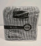 Depend Men's Night Defense Underwear Gray Large 14 Pack Odorblock Dryshield. Fixed Price $19.99.