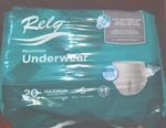 New Rely Incontinence Briefs Maximum Underwear Pack Small Size 20"-34" Waist. Fixed Price $21.75.