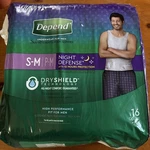 Depend Defense Adult Incontinence Underwear For Men, Overnight, S/m, 16CT. Fixed Price $20.87.