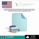 Bed Waterproof,washable Underpads, ES-2023WP-LGN-1824-2P. Fixed Price $32.99.