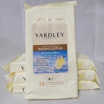 Four Packs Yardley Sensitive Skin Disposable Washcloths 18 Count Aloe Vera Chamo. Fixed Price $12.00.