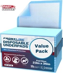 Frontline Disposable Underpads Large 23'' X 36'' Absorbent Bed Pads, Medical Hos. Fixed Price $24.90.