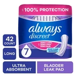 Always Discreet Incontinence Pads For Women, Ultimate Extra Absorbency, Long Len. Fixed Price $25.27.