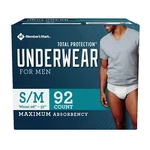 Member's Mark Total Protection Incontinence Under For Men S/m L/x-l Discreet. Fixed Price $56.89.