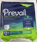 Lot Of 3-PREVAIL Daily Underwear Xxl Maximum Absorbency 12 Count 360 Breathable. Fixed Price $40.00.