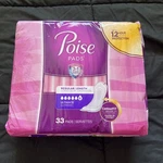 Poise Ultimate Absorbency Incontinence Pads Regular Length 33 Ct. Fixed Price $16.57.