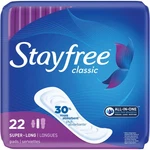 Stayfree Classic Pads, Super Long, 22 Ct. Fixed Price $25.12.