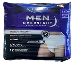 Tena Men Incontinence Overnight Extra Coverage Underwear 12 Count L/xl 44"-64". Fixed Price $8.99.
