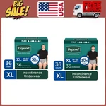 2PACK Depend Fresh Protection Incontinence Underwear For Men, Adult Diapers, Xl,. Fixed Price $55.90.