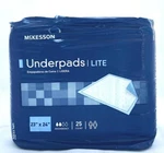 Mckesson Underpads Lite 23 X 24 In Disposable Fluff / Polymer Light Absorbency. Fixed Price $21.98.