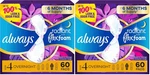 Always Radiant Flexfoam Pads With Wings, Size 4 Overnight, 100% Leak-free. Fixed Price $73.31.